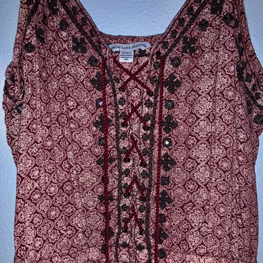 American Eagle Medium Maroon Romper